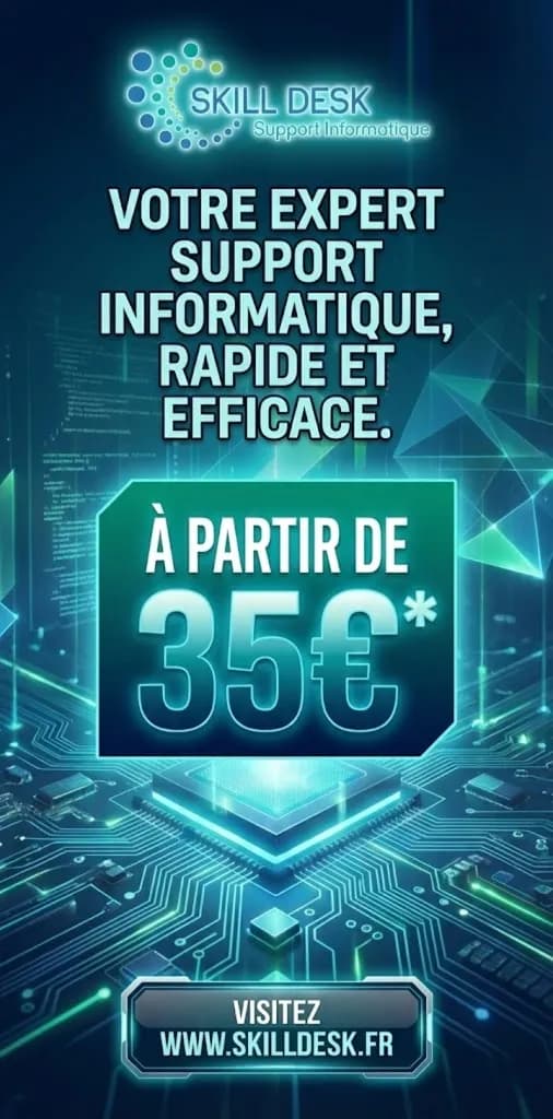 SkillDesk — dépannage informatique, Nanterre Paris — intervention à domicile à partir de 35 €